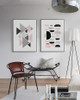 Nordic style geometry graph painting poster,abstract pattern decorative painting ,creative canvas unframed decal poster art MD