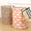 Nordic Style Flamingo Cotton Folding Laundry Baskets Dirty Clothes Storage Large Basket For Toy Clothes Sundries Storage Box