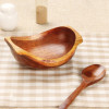 Nordic Japanese whole wood bowl Fresh Fruit Salad dessert dish bowl of instant noodles bowl creative ship shape Nordic Japanese whole wood bowl Fresh Fruit Salad dessert dish bowl of instant noodles bowl creative ship shape