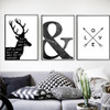 Nordic Abstract Canvas Oil Painting Scandinavian Deer Wall Pictures Art Posters and Prints For Living Room Home Decor Unframed