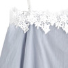 Newest Summer Women Blouses Nine Quarter Sleeve Floral Crochet Lace Blouse Sexy Slash Neck Strapless Shirt Tops Elegant Blusas