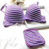 Newest Seamless Sexy Women Girls Striped Push Up Bra Sets Deep V-neck Bra Sets Underwear