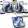 Newest Seamless Sexy Women Girls Striped Push Up Bra Sets Deep V-neck Bra Sets Underwear