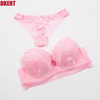 DKERT Sexy Lace Bra Set Push up Women's Underwear Set Padded Bra Plunge Luxury Lingerie Embroidery Floral Intimates Brassieres
