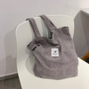 Women Corduroy Shopping Bag Female Canvas Cloth Shoulder Bag Environmental Storage Handbag Reusable Foldable Eco Grocery Totes Women Corduroy Shopping Bag Female Canvas Cloth Shoulder Bag Environmental Storage Handbag Reusable Foldable Eco Grocery Totes