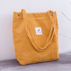 Women Corduroy Shopping Bag Female Canvas Cloth Shoulder Bag Environmental Storage Handbag Reusable Foldable Eco Grocery Totes Women Corduroy Shopping Bag Female Canvas Cloth Shoulder Bag Environmental Storage Handbag Reusable Foldable Eco Grocery Totes