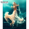 DIY Diamond Painting Cross Stitch Crystal Needlework Diamond Embroidery Couple Dancing Water Full Diamond Set Decorative BJ415