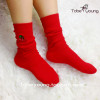 2017 New Cute Fruits Embroidery Cotton Warm High Socks For Women Girl Autumn Winter 3D Cartoon Sock femme Harajuku Character