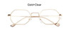 2017 New Classic Hexagon Square Clear Sunglasses Women Fashion Brand Designer Men Vintage Metal Frame Mirror Optical Sun Glasses