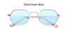 2017 New Classic Hexagon Square Clear Sunglasses Women Fashion Brand Designer Men Vintage Metal Frame Mirror Optical Sun Glasses