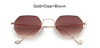 2017 New Classic Hexagon Square Clear Sunglasses Women Fashion Brand Designer Men Vintage Metal Frame Mirror Optical Sun Glasses