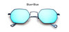 2017 New Classic Hexagon Square Clear Sunglasses Women Fashion Brand Designer Men Vintage Metal Frame Mirror Optical Sun Glasses