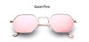 2017 New Classic Hexagon Square Clear Sunglasses Women Fashion Brand Designer Men Vintage Metal Frame Mirror Optical Sun Glasses