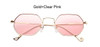 2017 New Classic Hexagon Square Clear Sunglasses Women Fashion Brand Designer Men Vintage Metal Frame Mirror Optical Sun Glasses