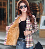 Refeeldeer Warm Velvet Winter Blouse Women 2017 Checked Shirt Women Blouse Femininas Feminine Shirt Female Long Sleeve Plaid Top