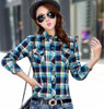 Refeeldeer Warm Velvet Winter Blouse Women 2017 Checked Shirt Women Blouse Femininas Feminine Shirt Female Long Sleeve Plaid Top