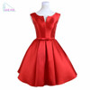 Red Mini Cocktail Dresses Party Short Prom Dress 2017 Girl Graduation Gowns Cheap Coral Color Nude Cocktail Vestidos CourteGQ701