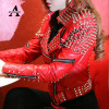 Red Leather Jacket Women Punk Rivets Studded Motorcycle Leather Spiked Leather Jackets Veste En Cuir Femme Cazadora Cuero Mujer