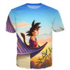 Raisevern New Super Saiyan t-shirt 3D Goku Summer Top Men Women Harajuku Crewneck T Shirt Fashion Both Side Printed 3d Tee Tops
