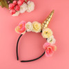 Rainbow Unicorn Horn Hairband Kids Chiffon Unicorn Headband Glitter Hairband Easter Bonus for Party Gift Hair Accessories