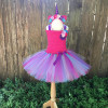 Rainbow Pony Unicorn Tutu Dress Girl Kids Christmas Halloween Costume Fancy Baby Girl Birthday Party Dresses With Headband 1-14Y