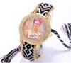 Rainbow Geneva Watch Women vintage hippie Mexican Rhinestone Style dial Fridas Fashion wristwatch Lace Chain Braid Reloj