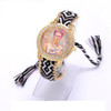 Rainbow Geneva Watch Women vintage hippie Mexican Rhinestone Style dial Fridas Fashion wristwatch Lace Chain Braid Reloj