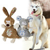 Rabbit Elephant Shape Stuffed Dog Squeaking Toy 21.5cm*14cm  Animal Shape for Small Dogs Plush Toy Goods for Pets 2 styles