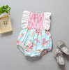Lace Striped Romper baby clothes Newborn Baby Girls Lace Floral Ruffled One-Piece Romper Jumpsuit Clothes Outfits