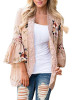 Lace Split-joint Printed Cover-up Top