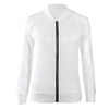 Lace Sleeve Women Autumn Basic Coats Long Sleeve Lace Patchwork Transparent Zipper Casual Slim Jacket Coat Bomber Jacket Outwear