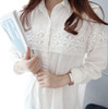 Lace Patch-worked Maternity Shirts Long Sleeve Loose Blouses Tops Clothes for Pregnant Women Spring Autumn Pregnancy Clothing