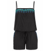 Lace Girl Summer Jumpsuits 2017 Spaghetti Strap Beach Playsuits Printed Jumpsuits Shorts Womens Sleeveless Bodysuit Overalls