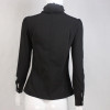 Lace Girl Fashion 2017 Stand Collar Long Sleeve Women Shirt OL Office Formal Elegant Ruffle Blouse Office Chiffon Tops Plus Size