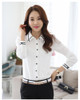 Lace Girl Chiffon White Shirts Office Blouses For Women Formal Blusas 2018 Spring Fashion Long Sleeve Collared Ladies Shirt Tops