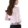 Lace Girl Chiffon White Shirts Office Blouses For Women Formal Blusas 2018 Spring Fashion Long Sleeve Collared Ladies Shirt Tops
