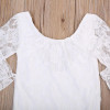 Lace Flower Baby Girl clothes 2017 Newborn Infant Toddler Romper Kids Summer Outfit sunsuit