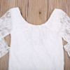 Lace Flower Baby Girl clothes 2017 Newborn Infant Toddler Romper Kids Summer Outfit sunsuit