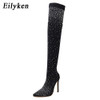Mia Crystal Long Sock Boot