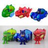 Big Size 3pcs Cars and 3pcs dolls Characters Catboy Gekko Cloak Action Figure freddy Toys Boy Gift Birthday Christmas