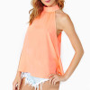 Big Sale Women Summer Blouses Chiffon Vest Shirts Tops Off Shoulder Sleeveless Backless Blusas Tank Tops Ladies Candy Color Vest