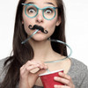 Big sale Creative Funny Soft Glasses Straw Unique Flexible Drinking Tube Kids Party Accessories Random Color