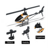 Hot Sale WLtoys V950 2.4G 6CH 3D6G System Brushless Flybarless RC Helicopter BNF