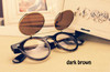 Hot Sale Steampunk Goth Glasses Goggles Round Flip Up Sunglasses Women Men Retro Vintage Fashion Eyewear Unisex Oculos de sol