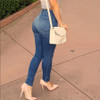 Hot Sale Push Up Jeans Woman Pencil Pants Vintage High Waist Jeans Women Casual Stretch Skinny Jeans Femme light blue