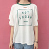 2017 Korean Style Letter Printed All Match Loose Causal Hole Short Sleeve Female T-shirts