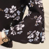 2017 Korea Fashion Women Blouse Chiffon Blusas Floral Feminina Chemise Femme Flare Sleeve Blouse Shirt Turtleneck Ladies Tops
