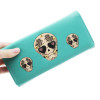 2017 fashion brand wallets for women creative rivet skull pattern wallet womens luxury brand purses carteira female card holder