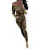 2017 Fashion bodysuit Womens Shiny Velvet Off Shoulder Jumpsuit Casual Ladies Jumpsuits Romper Long Evening Party Clothes