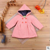2017 Fashion Baby Fall Jackets Long-Sleeved Toddler Girl Baby Coat Spring Flowers Lining Cotton Hooded Jacket Baby Girl Clothes